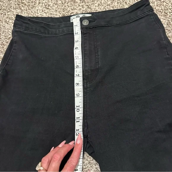 We the‎ Free People Just Float On Flare Denim Jeans Black Boho Wide Leg, Size 31 - Picture 10 of 13